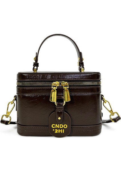 Niş Moda Zarif El Taşıma Kutusu Çanta Retro Yüz Eşleşen Omuz Kıdemli Crossbody Küçük Kare Çanta (Yurt Dışından)