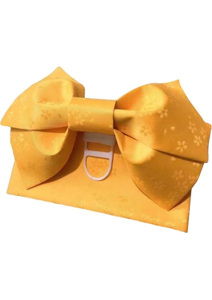 Bir Kimono Obi Jakarlı Önceden Bağlanmış Fiyonk Bel Kuşı (Yurt Dışından)