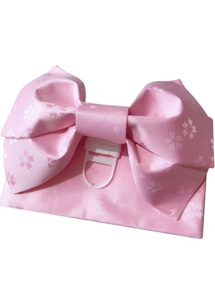 Kimono Obi Jakarlı Önceden Bağlanmış Fiyonklu Bel Kuşağı - (Yurt Dışından)