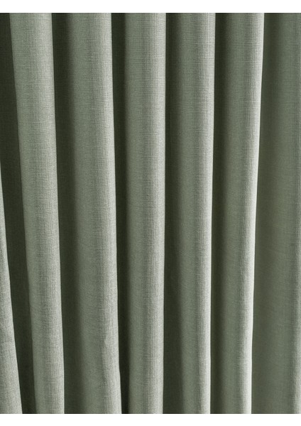 Sık Pileli Mint Rengi Flex Keten Kumaştan Fon Perde 1x3 V18561 Tek Kanat modelleri