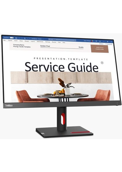 23.8 Lenovo Thınkvısıon 63DEKAT3TK 6ms 100HZ Hdmı+Vga LED Monıtor