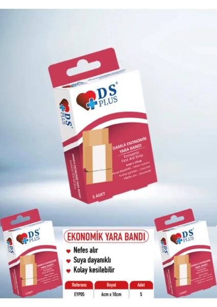 Bandı Renkli Colored First Aid Strip 19MM x 72MM 20 Li Suya Dayanıklı