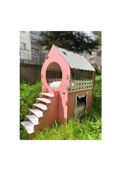 2 Katlı Kedi Evi 5kg Üzeri Kediler Için Uygun xL Model
