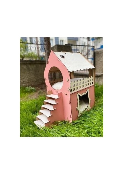 2 Katlı Kedi Evi 5kg Üzeri Kediler Için Uygun xL Model