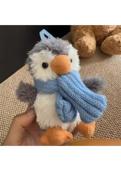 Eşarp Giyen Fıstık Penguen Kolye Sevimli Peluş Oyuncak Bebek Hediye Anahtarlık Bebek (Yurt Dışından)