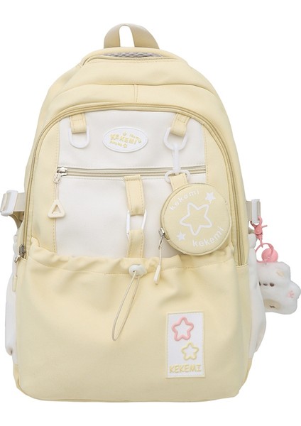 Okul Çantası Kadın Kore Versiyonu Yıldız Ortaokul Kız Lise Öğrencileri Büyük Kapasiteli, Değerli Sırt Çantası (Yurt Dışından)