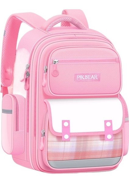 Kadınlar Için Yeni Ekose Ingiliz Tarzı İlkokul Çantası, Büyük Kapasiteli Omurga Koruması, Şık Ve Tatlı Su Geçirmez Sırt Çantası (Yurt Dışından)