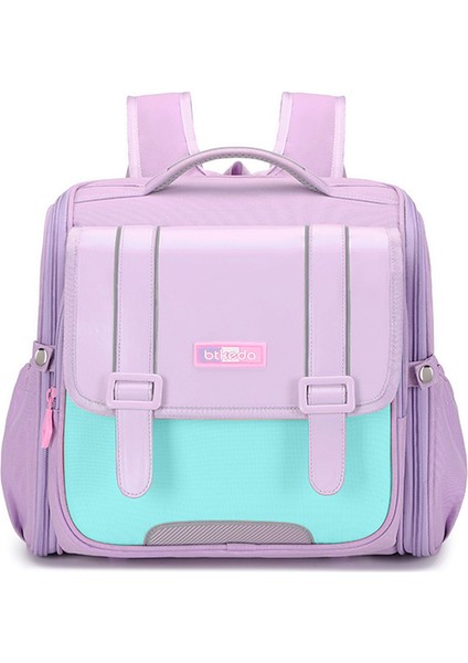 Okul Çantası İlkokul Kız Yatay Versiyon Birinci, Ikinci, Üçüncü Ila Altıncı Sınıf Çocuk Sırt Çantası Yükü Azaltmak Ve Omurgayı Korumak Için, Çift Omuz Askıları Süper Hafif (Yurt Dışından)