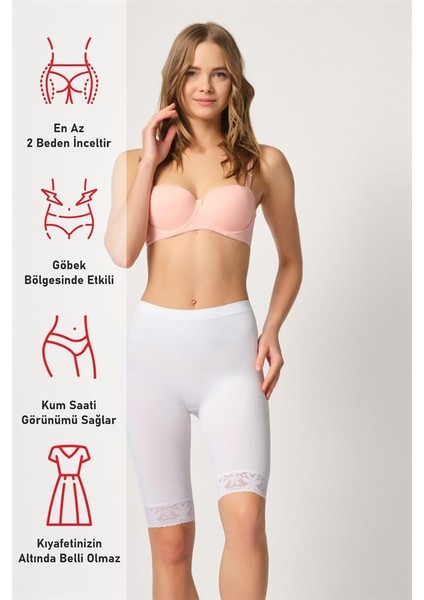 Beyaz Hc 3004 Soft Uzun Paça Dantel Boxer fırsatları