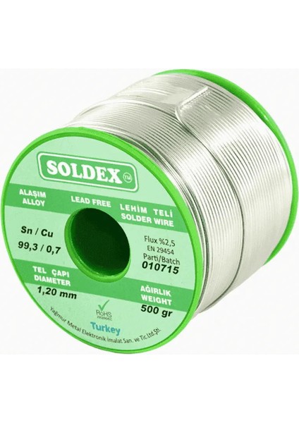 SCN100 Gümüşsüz Özel Alaşım Lehim Teli 500 gr - 0.75 mm