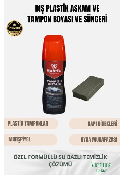 Premium Kalite Uzun Ömürlü Suya Dayanıklı Kauçuk ve Plastik Dış Aksam Siyah Tampon Parlatıcı Boya