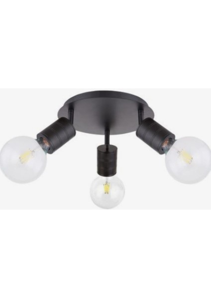Demet Habek Mylights Modern Spor Tavan Plofonyer Avize Üçlü Avize E27 Duylu