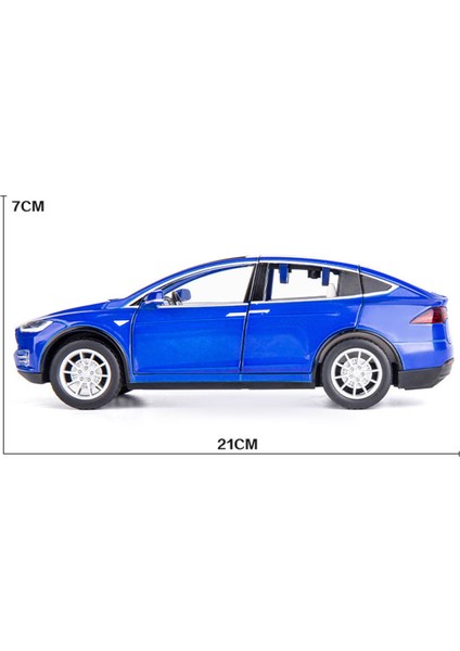 1:24 Tesla Model x Alaşım Araç Modeli Çocuklar Için Araba Oyuncakları 124 Büyük Boyut Döküm Oyuncakları Erkek Çocuklar Doğum Günü Noel Hediyeleri Toy Araçları (Mavi) (Yurt Dışından) modelleri