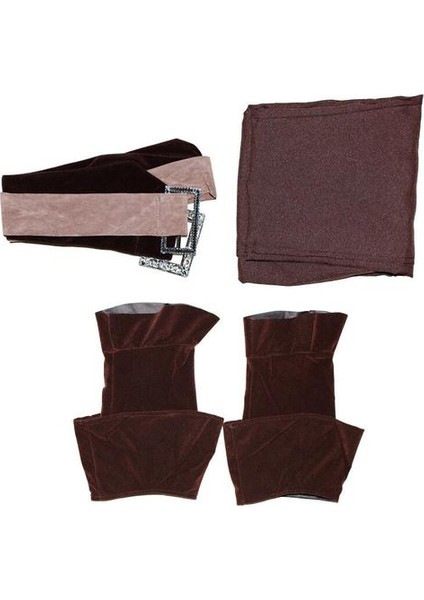 L Cadılar Bayramı Cosplay Pirate Kostümleri Üst Yu Pantolon Kemer Şapkası Ayak Kayışı 7 Pcs Seti | Tatil Kostümleri (Yurt Dışından)