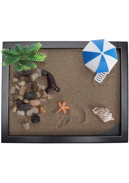 Iskandinav Meditasyon Zen Bahçe Kum Masası Minyatür Peyzaj Dekorasyonu Okyanus Beach Masaüstü Dekor Kiti Minyatür (Yurt Dışından) fiyatları