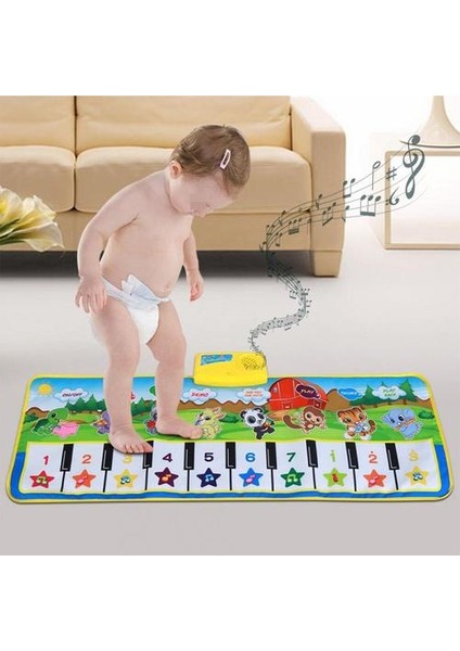 98X36CM Çocuklar Play Play Play Play Paspor Paspas Müzik Halı Oyun Mat Çocuk Çocuk Piyano Müzikal Halı Eğitimi Öğrenme Oyuncakları | (Yurt Dışından)