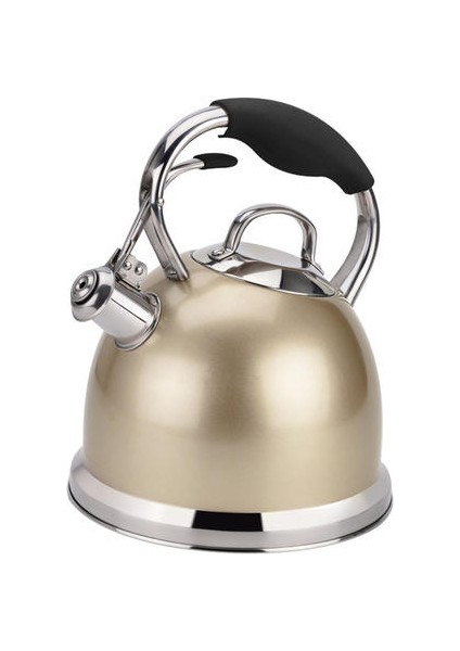 3l Paslanmaz Çelik Su Isıtıcısı, Büyük Kapasite, Su Isıtıcısını Açmak Için Eşit Olarak Isıtıldığında Düdükleyebilir (Yurt Dışından)