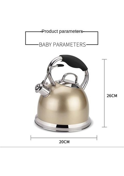3l Paslanmaz Çelik Su Isıtıcısı, Büyük Kapasite, Su Isıtıcısını Açmak Için Eşit Olarak Isıtıldığında Düdükleyebilir (Yurt Dışından) fiyatları