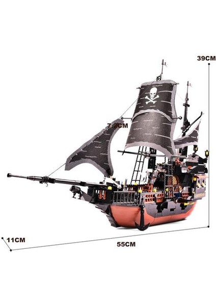 652PCS Büyük Korsanlar Karayipler Siyah Inci Hayalet Gemi Modeli Yapı Başları Korsan Sergisi Brinquedos Bricks Çocuk Oyuncakları | Bloklar (Yurt Dışından)