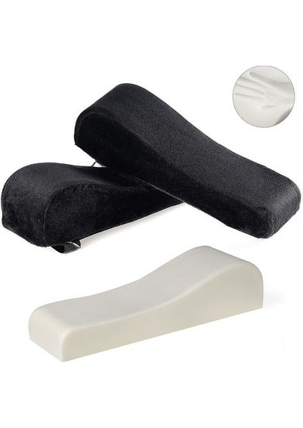 Koltuk Pedleri Kapaklar Köpük Dirsek Önkol Basınç Tahliyesi Basınç Tahliyesi Koltukları Ev Ofis Sandalyeleri Için Tekerlekli Sandalye Rahat Sandalye 2 Pcs Set (Siyah) (Yurt Dışından)