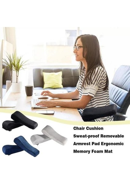 Koltuk Pedleri Kapaklar Köpük Dirsek Önkol Basınç Tahliyesi Basınç Tahliyesi Koltukları Ev Ofis Sandalyeleri Için Tekerlekli Sandalye Rahat Sandalye 2 Pcs Set (Siyah) (Yurt Dışından)