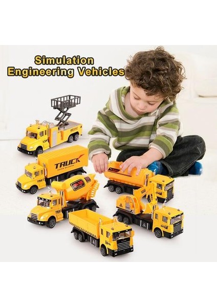 Atalet Kamyon Mühendislik Araç Modeli Diecast Araç Oyuncak Kartı ve Oyuncak Araçları (Yurt Dışından)