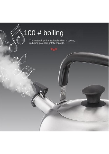 4.5l Paslanmaz Çelik Su Isıtıcısı, Büyük Kapasiteli Isı Iletimi Hızla Kalınlaşmış Taban Açık Su Isıtıcısı (Yurt Dışından) fırsatları