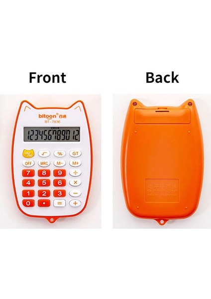 Sevimli Havuç Yavru Kedi Şekilli Taşınabilir Ofis Mini Öğrenci Hesap Makinesi (Yurt Dışından)