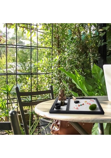 Mini Zen Bahçe Kum Tepsisi Seti 3 Izgara Buda Heykelleri Zen Bahçe Set Kum Köprüsü Ağacı Kumlu Plaj Mikro Peyzaj El Sanatları | Figürinler ve Minyatürler (Yurt Dışından)