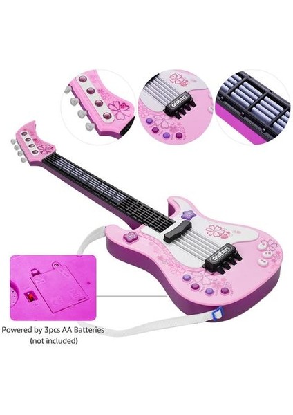 Çocuklar Ritim Işıkları ve Kulağa Eğlenceli Küçük Gitar Eğitim Müzik Aletleri Küçük Çocuklar Için Elektro Gitar Oyuncak | Gitar (Yurt Dışından) fiyatları