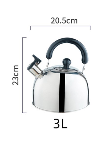 3l Paslanmaz Çelik Su Isıtıcısı, Büyük Kapasiteli Islık Gösterebilir Eşit Ses Temiz Kalınlaştırılmış Alt Su Isıtıcısı (Yurt Dışından) modelleri