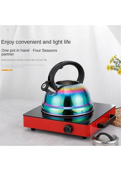 3.0l'stainless Çelik Su Isıtıcısı, Kalınlaştırılmış Alt Ses Açık Büyük Kapasite, Su Isıtıcısını Açmak Için Islık Çalabilir (Yurt Dışından) fırsatları