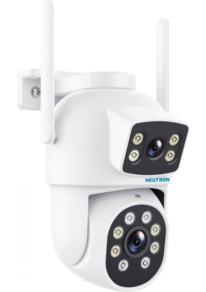 Nif Bilişim Neutron NTL-PT-13W-DBW2 Çift Kameralı 2mp Hd Wi-Fi Pan/tilt Dış Mekan Ip Kamera