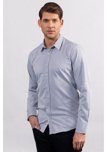 Modern Slim Fit Dar Kesim Armürlü Erkek Gömlek fiyatları