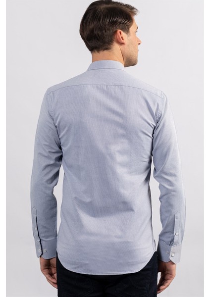 Modern Slim Fit Dar Kesim Armürlü Erkek Gömlek fırsatları