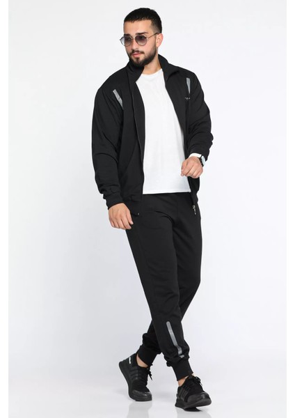 Bel ve Paça Ribanalı Fermuarlı Erkek Eşofman Takımı fiyatları