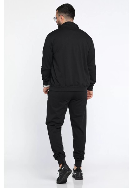 Bel ve Paça Ribanalı Fermuarlı Erkek Eşofman Takımı modelleri