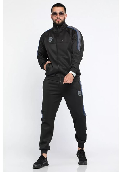 Scuba Kumaş Baskılı Erkek Eşofman Takımı