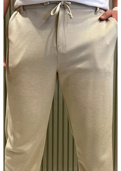 Bel Bağcıklı Düz Paça Erkek Pantolon fırsatları