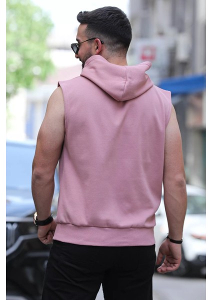 Kapüşonlu Kanguru Cep Erkek Kolsuz Tişört fırsatları