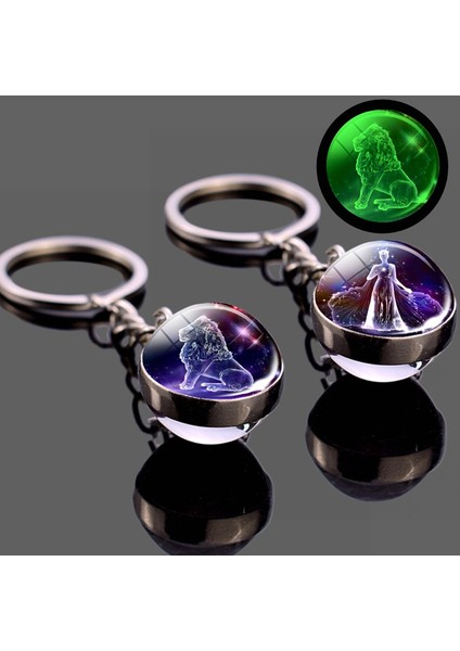 Gümüş Tarzı Boğa Burcu Aslan Başak Anahtarlık Parıldayan Koyu Tutucu Erkek Kadın Doğum Günü si (Yurt Dışından) fiyatları