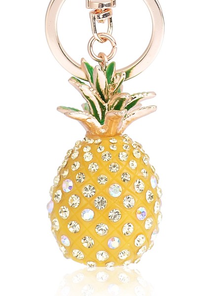Yeşil Stil 3 Renkli Ananas Akrilik Anahtarlıklar Çinko Alaşım Taşlı Anahtarlık Kızlar Çanta Süsü Aksesuarları (Yurt Dışından) fiyatları