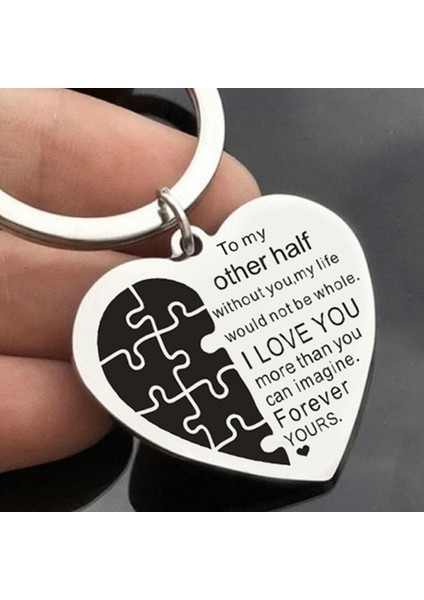 Kalp Şekilli Oymalı Harfler Anahtarlık Kolye Çiftler Erkek Arkadaş Kız Arkadaş Takı Anahtarlık Sevgililer Günü si (Yurt Dışından) fiyatları