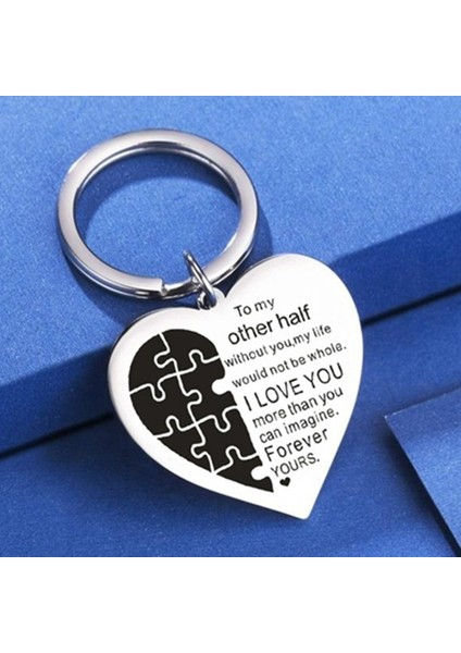 Kalp Şekilli Oymalı Harfler Anahtarlık Kolye Çiftler Erkek Arkadaş Kız Arkadaş Takı Anahtarlık Sevgililer Günü si (Yurt Dışından) modelleri
