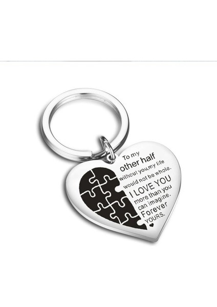 Kalp Şekilli Oymalı Harfler Anahtarlık Kolye Çiftler Erkek Arkadaş Kız Arkadaş Takı Anahtarlık Sevgililer Günü si (Yurt Dışından) indirimleri