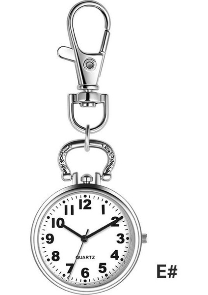 E Mini Retro Cep Saati Yaşlı Adam Öğrenci Anahtarlık Saati Hemşire Saati Taşınabilir Cep Saati (Yurt Dışından)