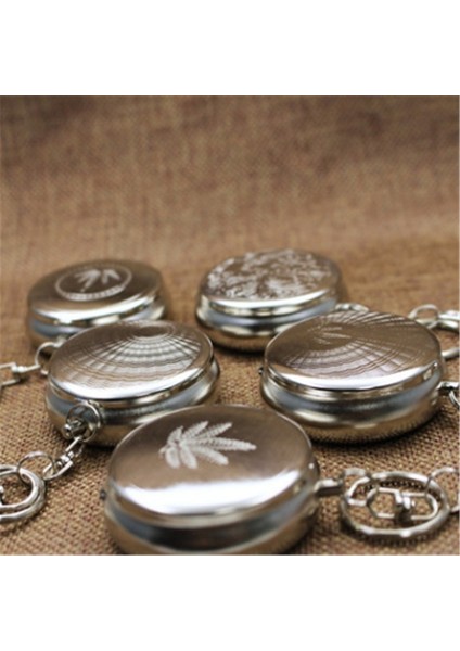 Gümüş Tarzı 1 Adet Yuvarlak Sigara Anahtarlık Taşınabilir Kül Tabakası Paslanmaz Çelik Cep Kül Tablası (Yurt Dışından) fiyatları