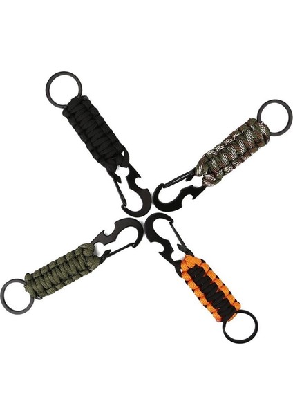 Turuncu Tarzı Açık Hava Şemsiye Halat Kıvrık Anahtarlık Tırmanma Anahtarı Taktik Hayatta Kalma Aracı Karabina Kanca Kordon Sırt Çantası Tokası (Yurt Dışından) fırsatları