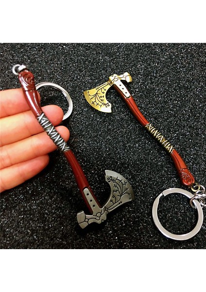 Antik Bronz Tarzı Erkekler Için Oyun Hatırası Exquisite Oymalı Savaş Tanrısı 4 Kratos Balta Anahtarlık Aksesuarları (Yurt Dışından) modelleri
