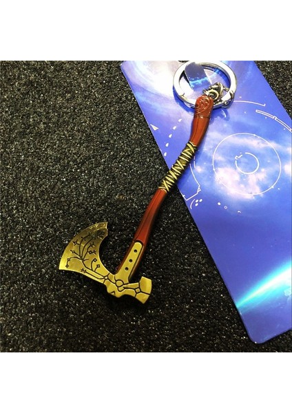 Antik Bronz Tarzı Erkekler Için Oyun Hatırası Exquisite Oymalı Savaş Tanrısı 4 Kratos Balta Anahtarlık Aksesuarları (Yurt Dışından) indirimleri